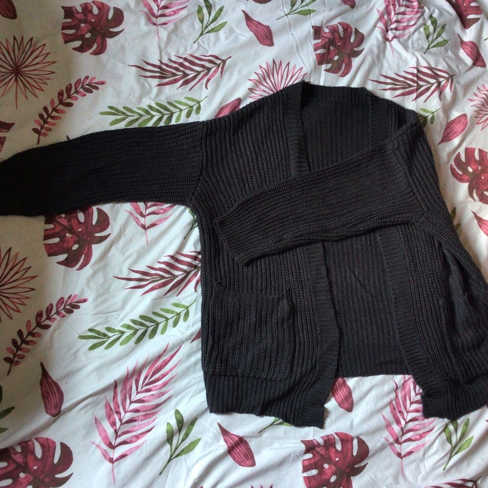 Knit Cardigan Drop Shoulder